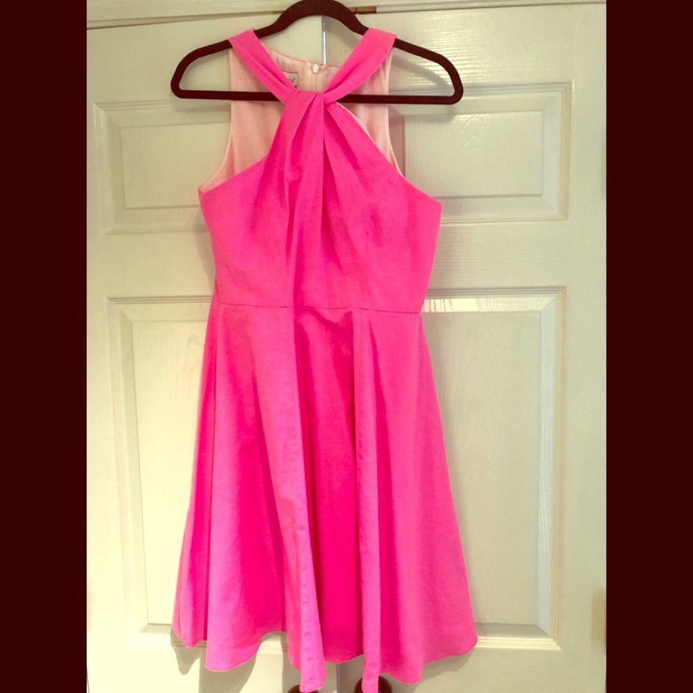 Hot pink dress by Anna Victoria size 10, worn 2x.
